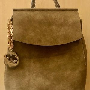 Vegan Leather Convertible Backpack